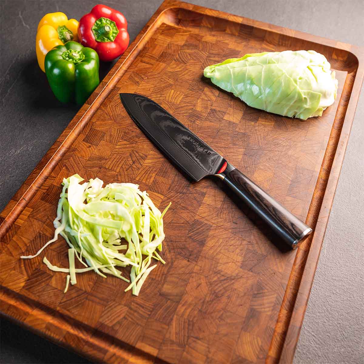 Classic Trio Knivsæt - Kitchen Knives > Knivsæt - Classic Santoku kokkekniv fra Cuisine Lab - Den perfekte allround kniv til køkkenet - cuisinelab